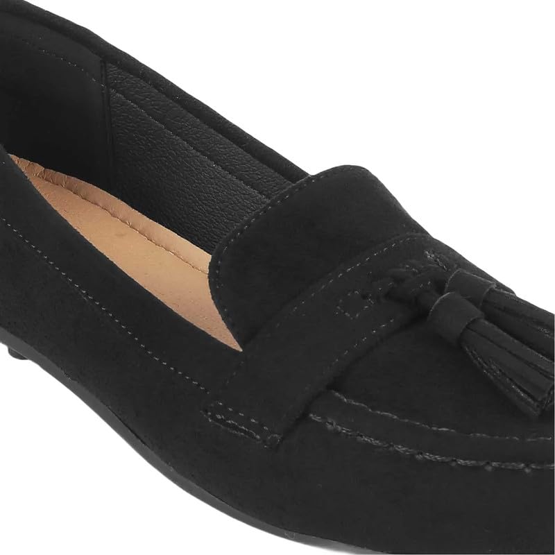tresmode Jonum Black Women's Casual Loafers in Size 3 UK / 36 EU