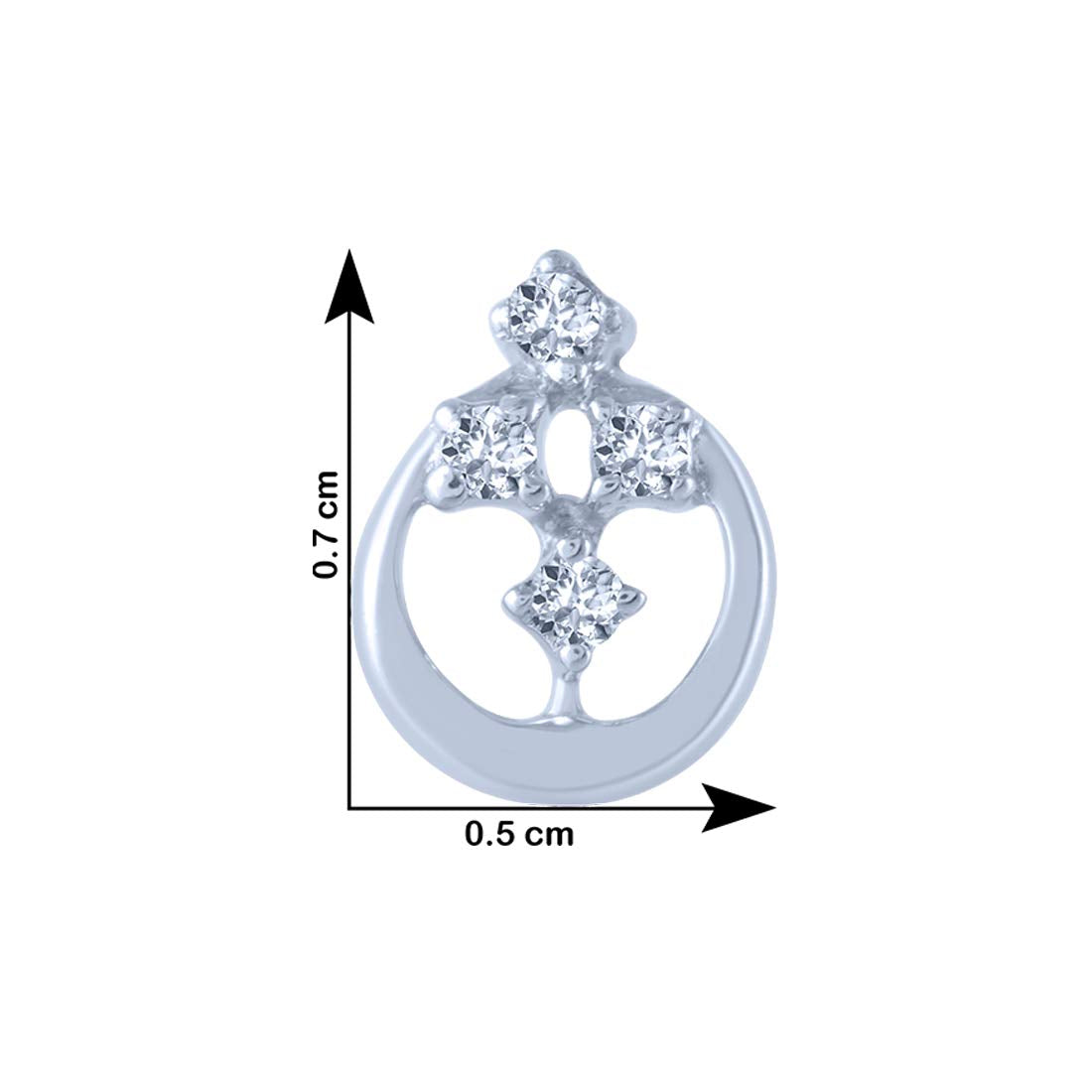 P.C. Chandra Jewellers 18k (750) White Gold and Diamond Stud Earrings for Women