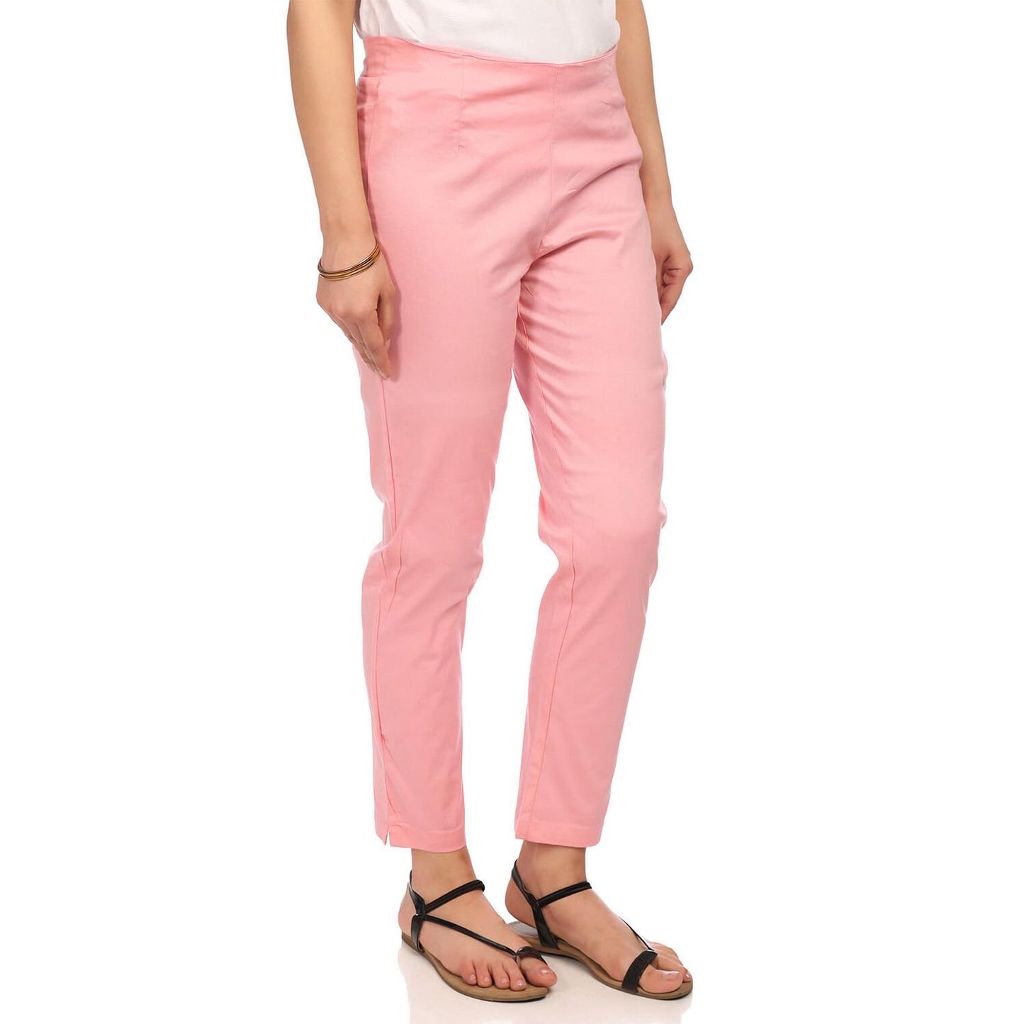 Rangriti Women's Slim Pants (RMMCORE1693SS18LPIN_Light Pink