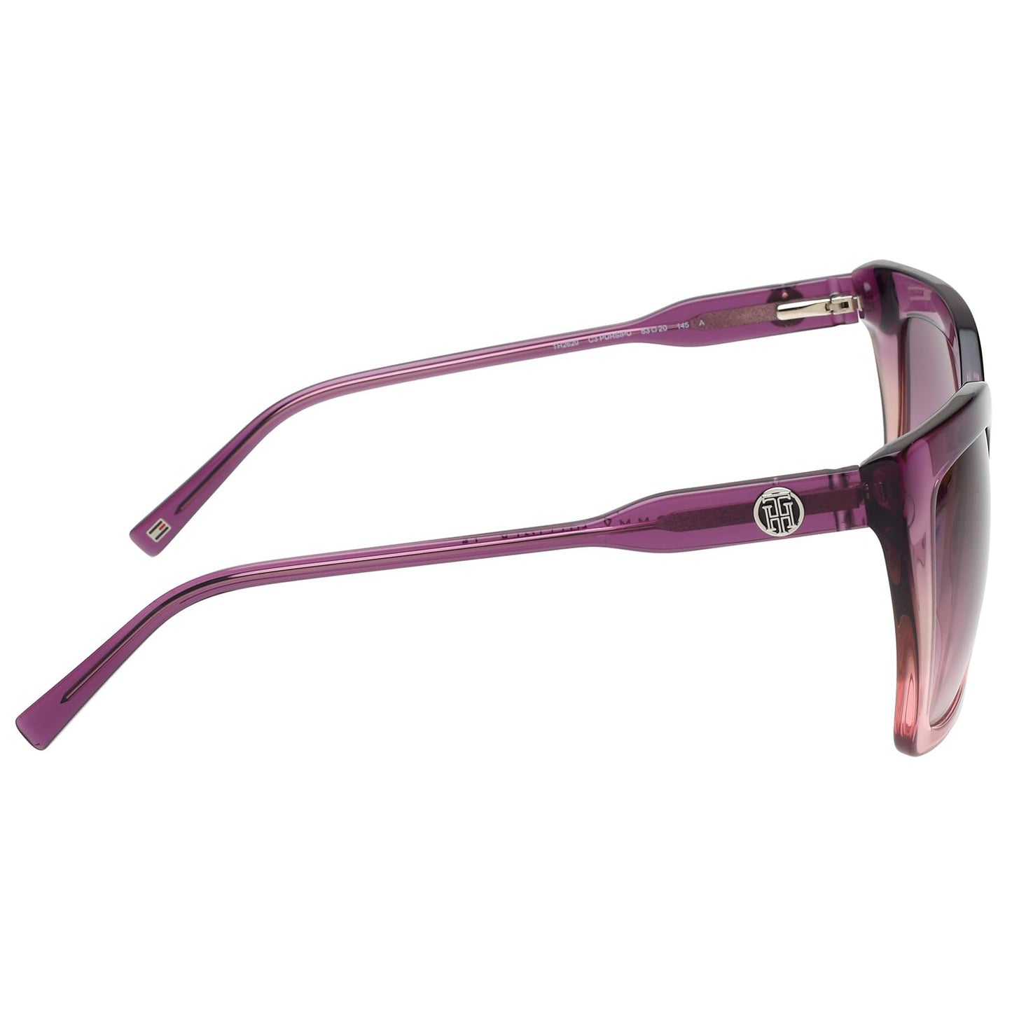 Tommy Hilfiger|Purple Full-rim Frame Cat-eye Sunglasses|100% UV Protected (Uv 400) Purple Gradient Faded Lens|Women's | Medium | TH 2620 C3 PURSIPU 53 S