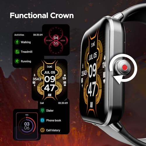 boAt Wave Fury Smart Watch(Active Black)
