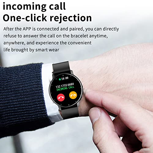 Smart Watch for Motorola Edge (2022) - Fitness Tracker Watches for Men Women, IP67 Waterproof HD Touch Screen Smartwatch for Android/iOS Phones, 24 Sports, Activity Tracker - Black