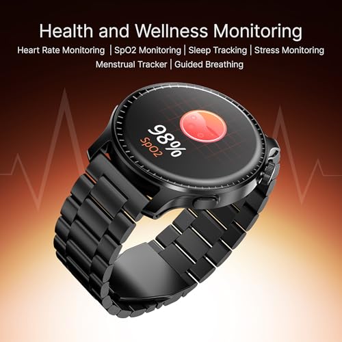 boAt Ultima Prime smartwatch with 1.43” AMOLED Display, AOD, Personalized Fitness Nudges, Functional Crown,100+ Sports Modes, Create Your Own Watchface, smartwatch for man and Woman (Steel Black)