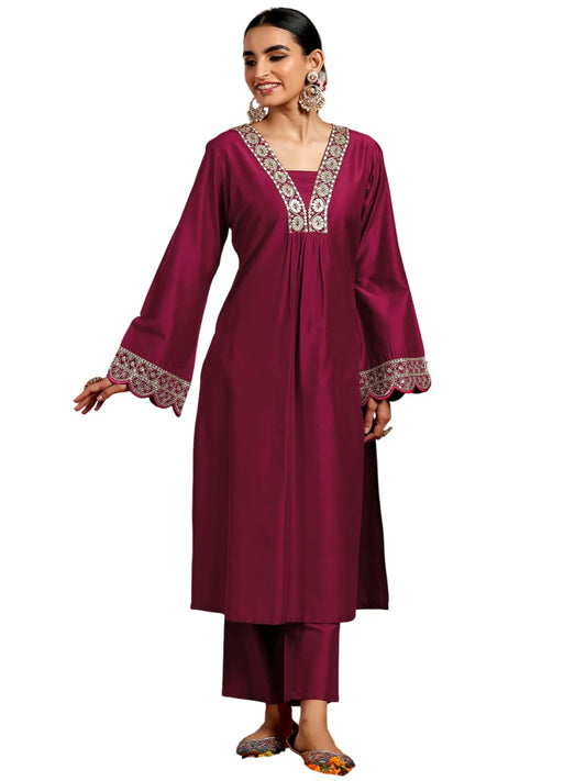 Libas Women's Silk Blend Kurta Sets (GS9900HXXL