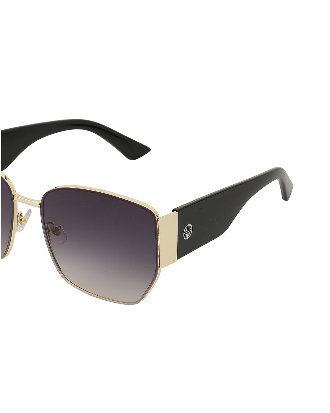 Carlton London Gold and Black toned with UV Protected Oversized Women Sunglass