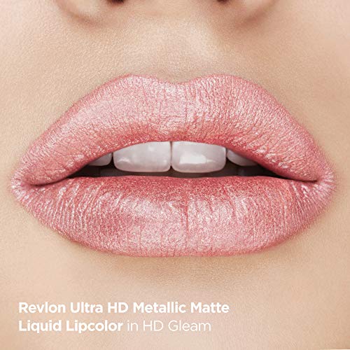 REVLON Ultra HD Metallic Matte Lipcolor, Liquid Lipstick, Gleam