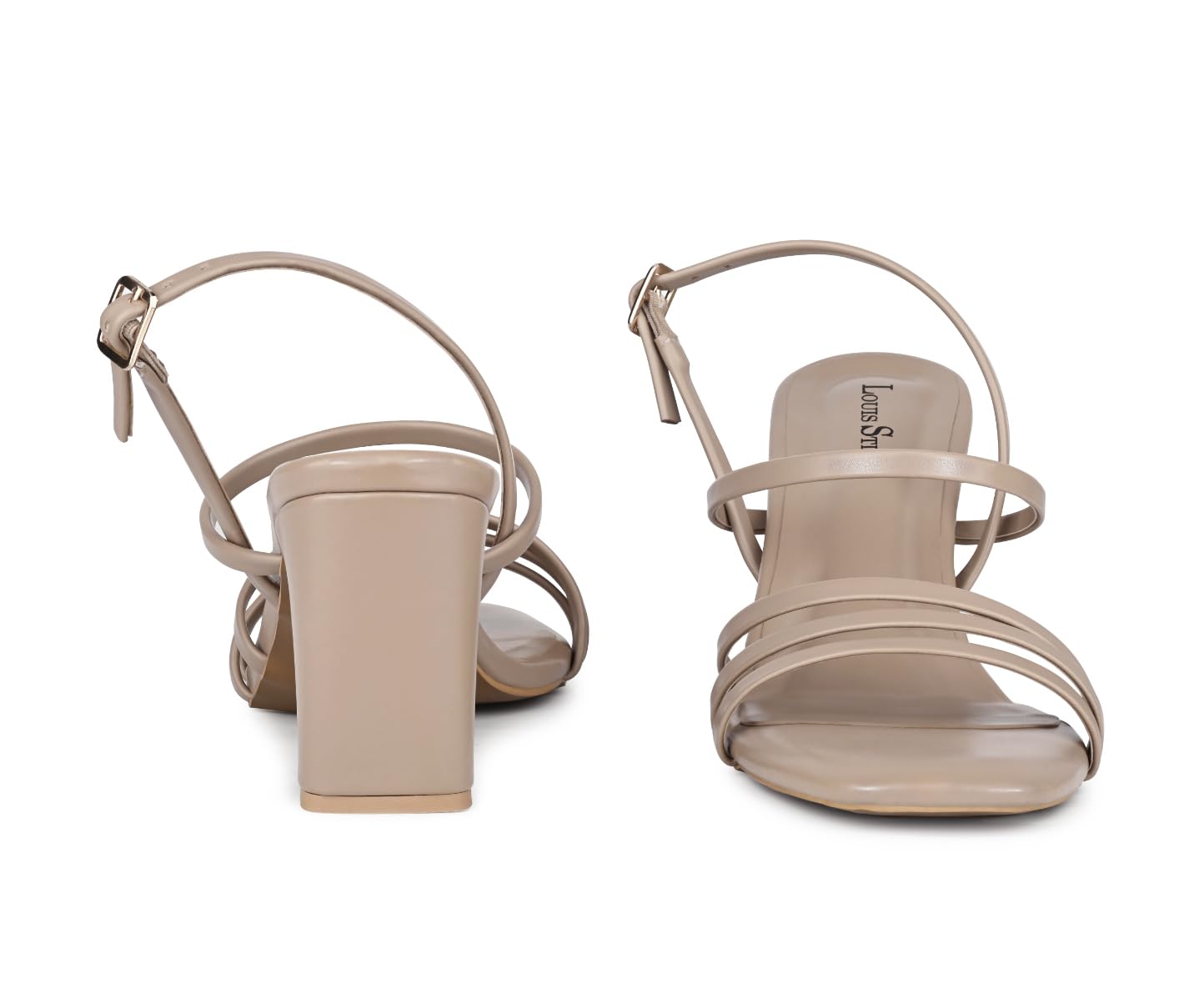 LOUIS STITCH Women’s Beige Block Heel Sandals | Comfortable Sandal for Ladies | LSOF-LDBH-ACBG |