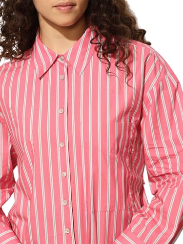ONLY Women Regular Fit Pink Shirt