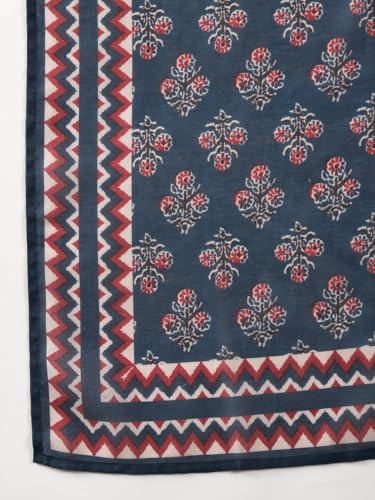 SHIENZY Cotton Blend V Neck Kurta Pant Set with Dupatta for Women | Women Kurta Pant Sets with Dupatta (1613_KBD-S)