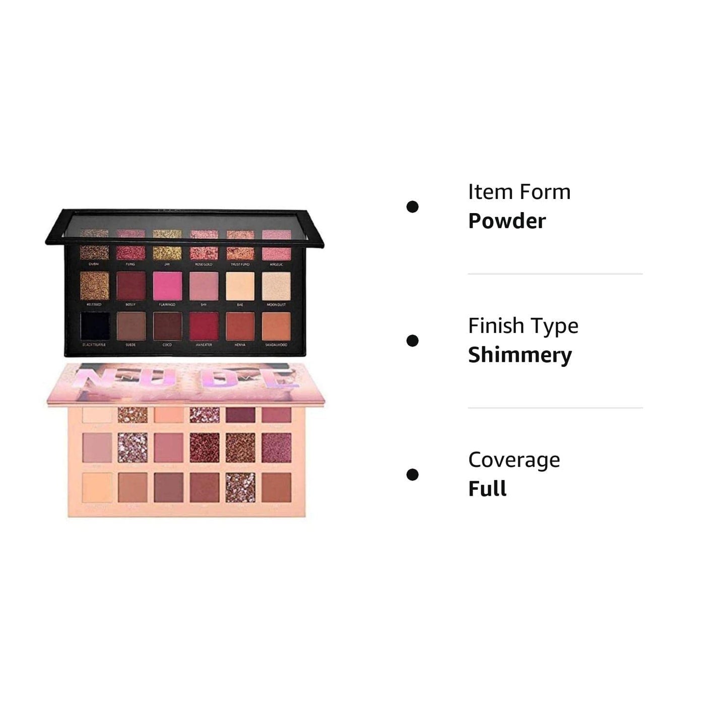 FAIRY FIRST Nude and Rose Gold Eyeshadow Palette Combo, Shimmery Finish