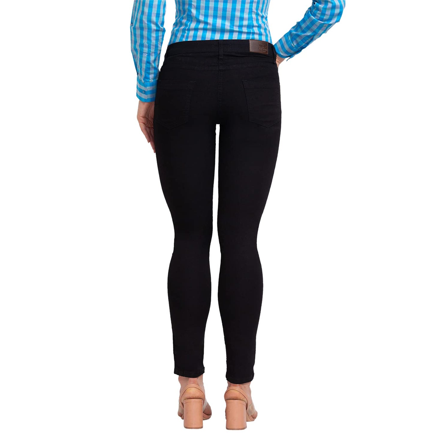 Park Avenue Women Women's Skinny Jeans (PWYA00691-K9_Black_2XS)