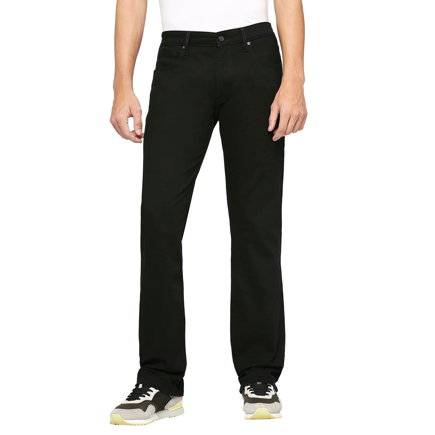 Pepe Jeans Men's Mid Rise Straight Fit Jeans Black