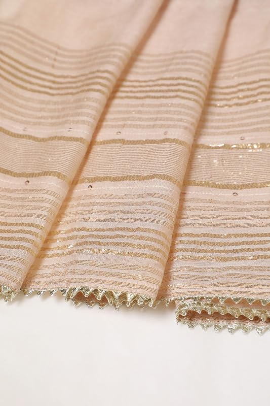 Soch Womens Beige Embroidered Cotton Flex Suit Set With Sequins