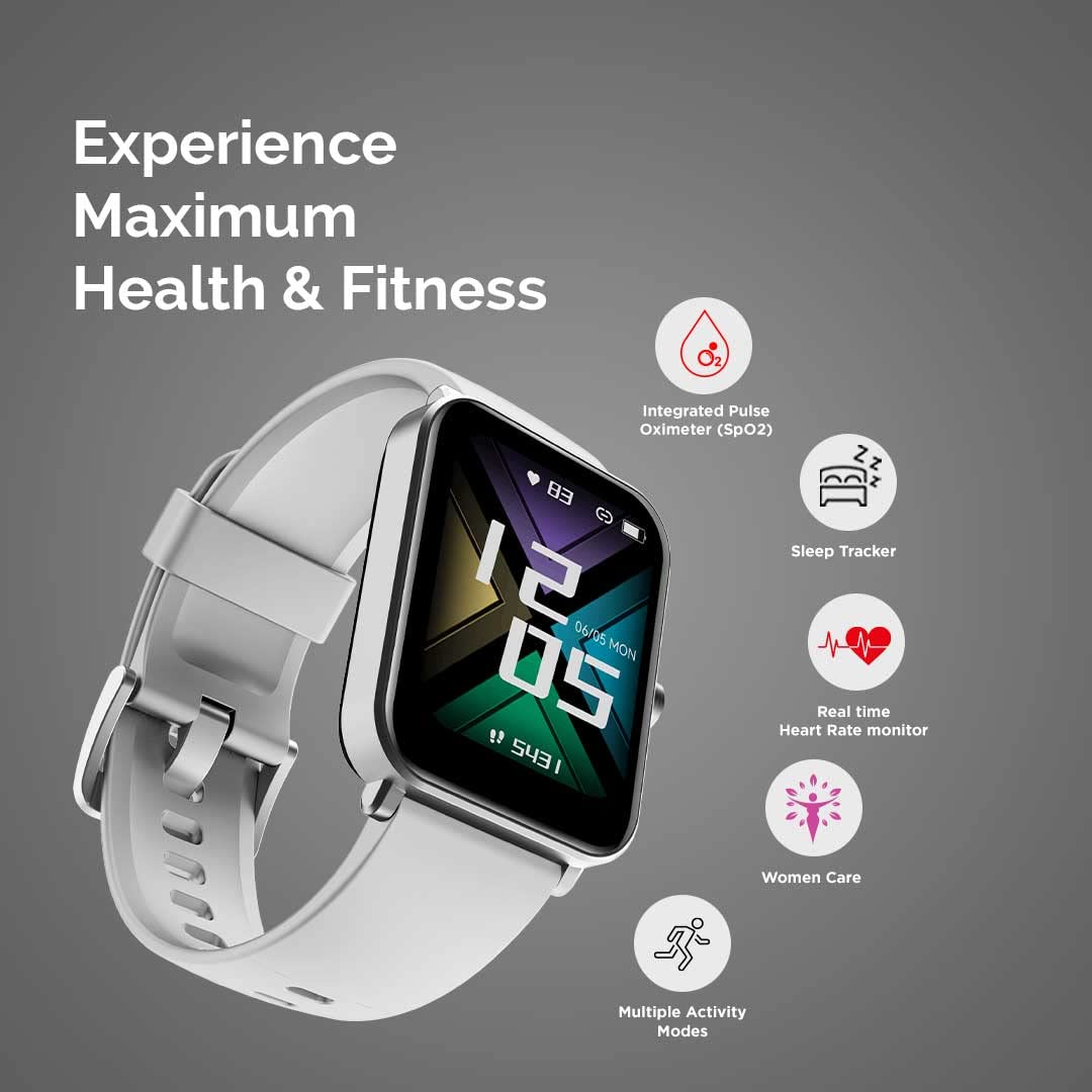 GOQii Insure+ 5 lakhs Health Insurance with Smart Vital Max (Grey) and 3 Months Personal Coaching