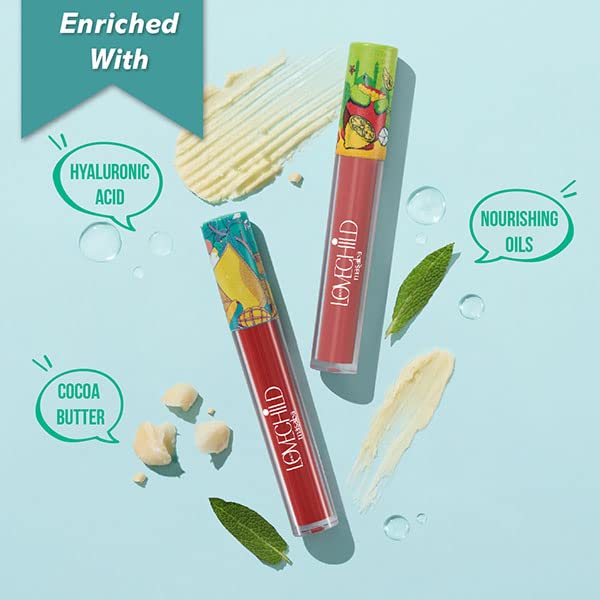 LoveChild Masaba Meetha Jaljeera Lush-Matte Mauve Pink Lip Creme, 3ml