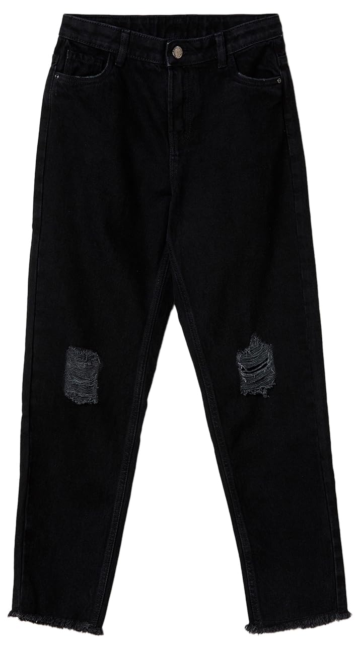 Max Girl's Classic Jeans (M24EFD03BLACK_Black