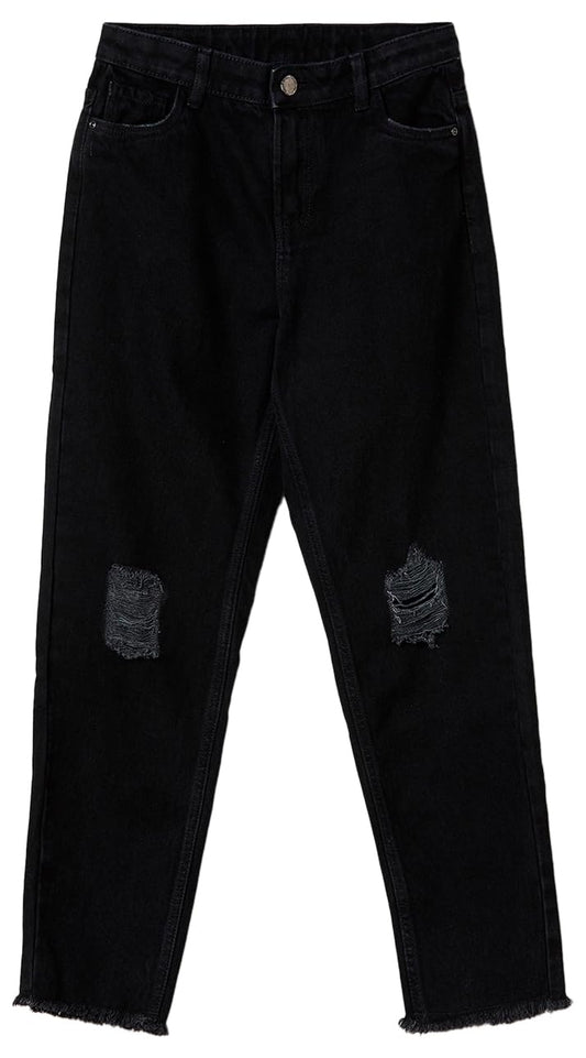 Max Girl's Classic Jeans (M24EFD03BLACK_Black
