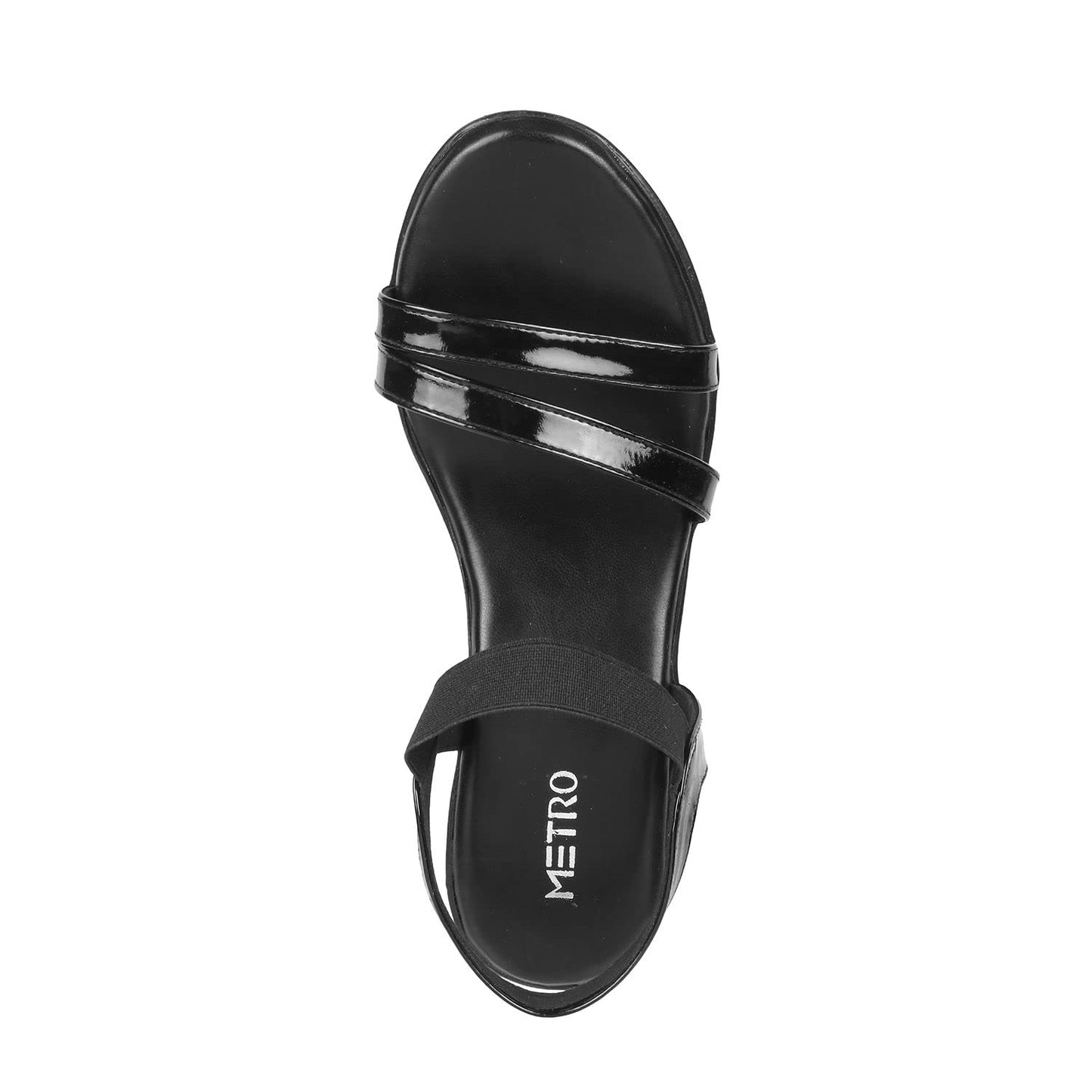 Metro Women Black Wedge Heel Sandal UK/5 EU/38 (34-120)