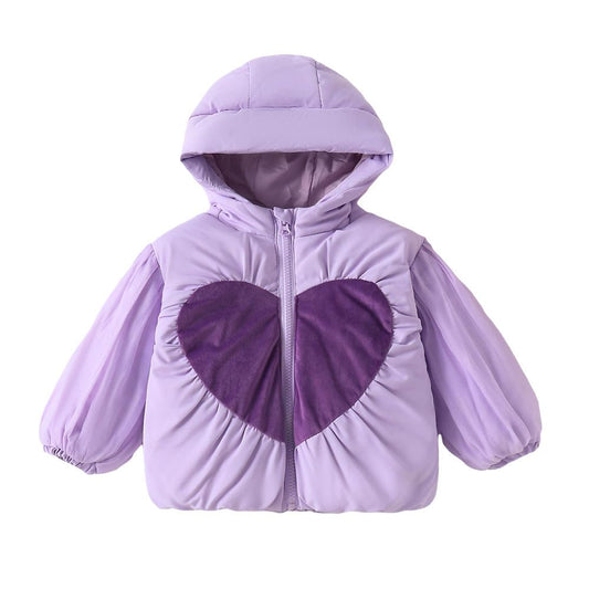 Hopscotch Baby Girls Polyester Blend Waist Length Jackets in Lavender Color For Ages (12-18 Months)