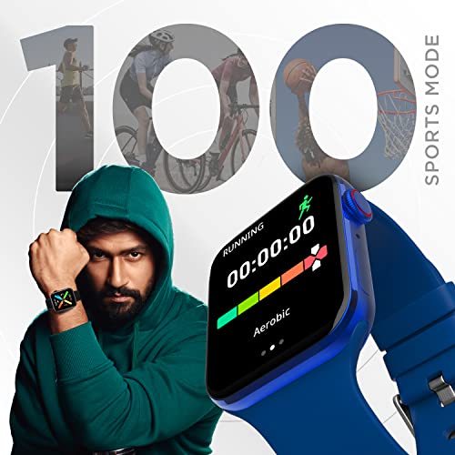 Fire-Boltt Visionary 1.78" AMOLED Bluetooth Calling Smartwatch with 368 * 448 Pixel Resolution, Rotating Crown & 60Hz Refresh Rate 100+ Sports Mode, TWS Connection, Voice Assistance (Blue)