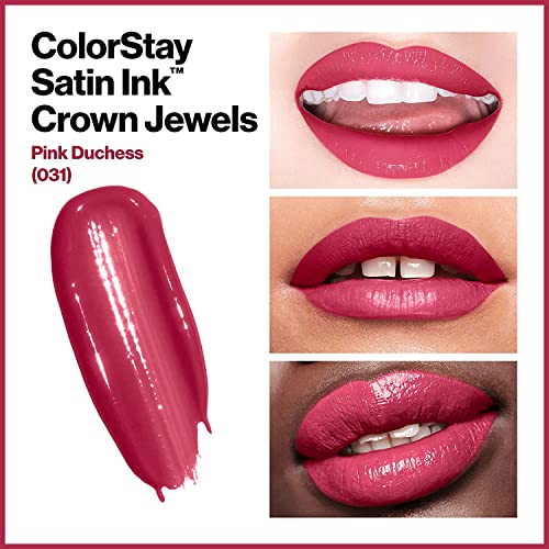 REVLON Colorstay Satin INK, Comfortable, Longwear Rich 16-Hour Liquid lip Color, Formulated with Black Currant Seed Oil & Vitamin E, Pink Duchess - (031) (Pack of 2)