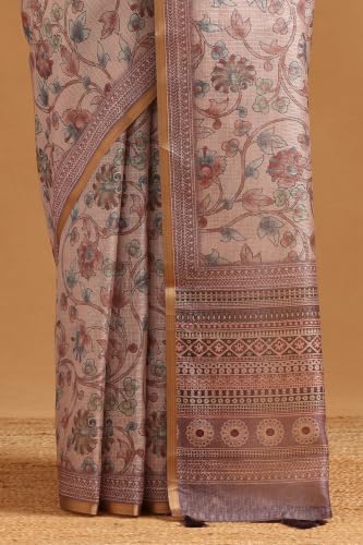 Soch Womens Onion Pink Kota Botanical Saree