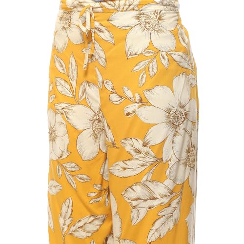 BIBA Women Polyester Printed Suit Set (Yellow)