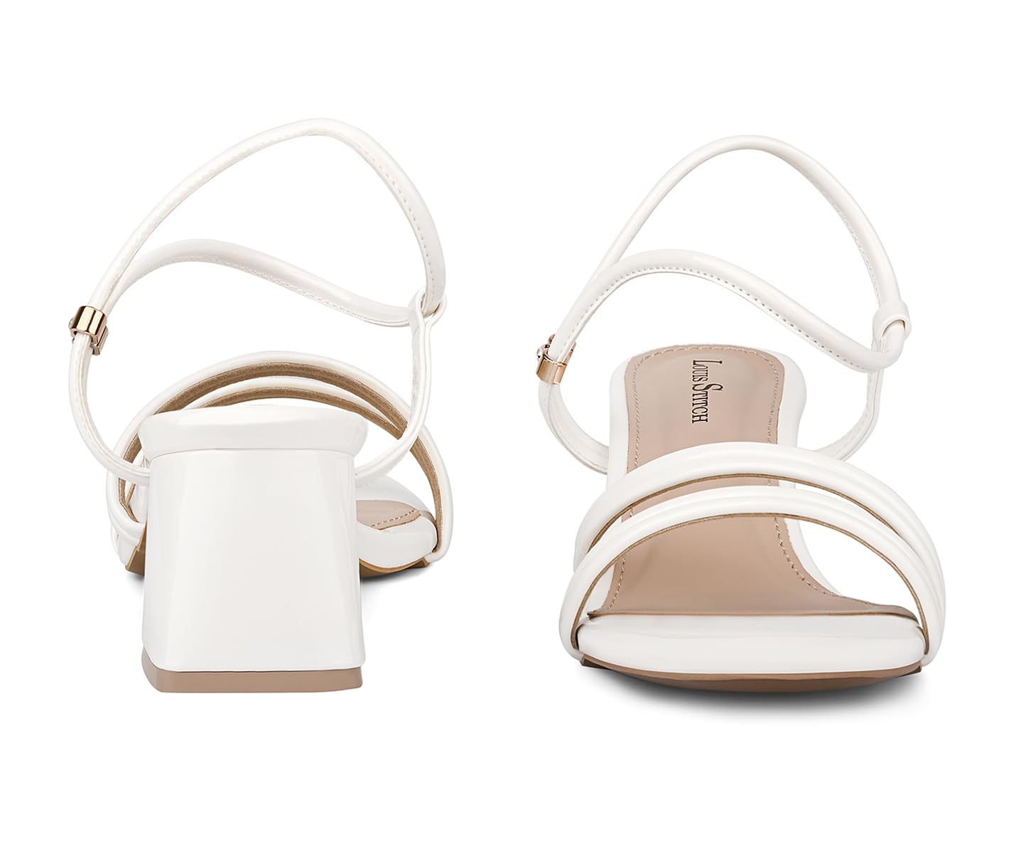 LOUIS STITCH Women’s White Block Heel Sandals | Comfortable Sandal for Ladies | LSOF-LDBH-SCWH |