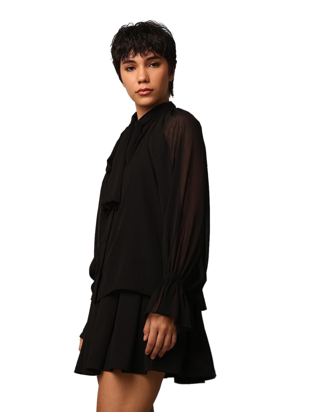 ONLY Women's Regular Fit Black Top