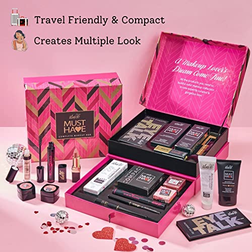 Iba Must Have Complete Makeup Box for Women (Medium) with 11 Essential Products l Waterproof l Bridal Makeup l Full Face Makeup | 100% Vegan & Cruelty Free