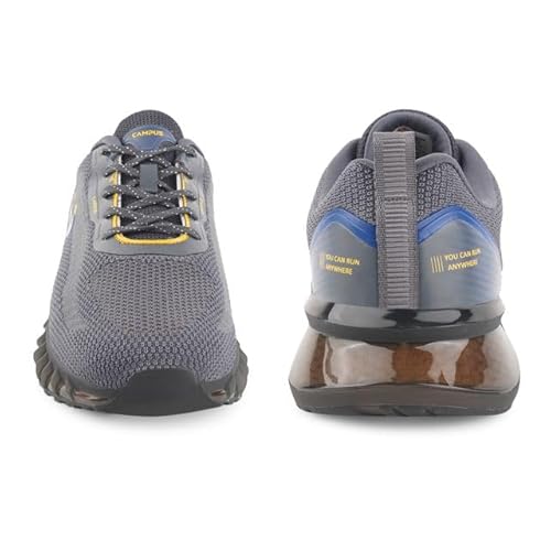 Campus Men's Hood D.Gry/R.BLU Sneakers - 6UK/India 22G-974A