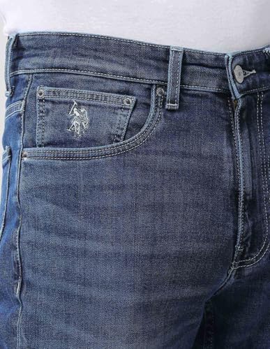 U.S. POLO ASSN. Denim Co. Men's Regular Jeans (UDJEN1756_Med Blue