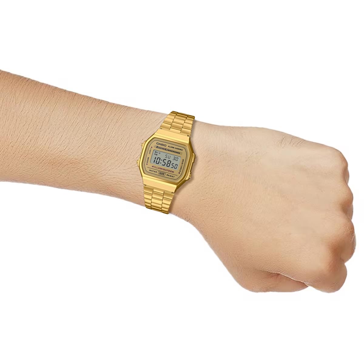 Casio Vintage A168WG-9WDF Digital Gold Dial Unisex (D169)