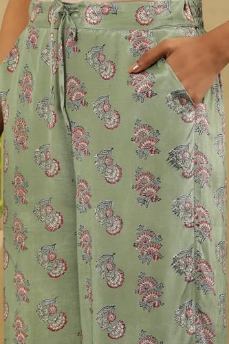 W for Woman Folksong Strechable Parallel Pants for Women | Trousers for Women