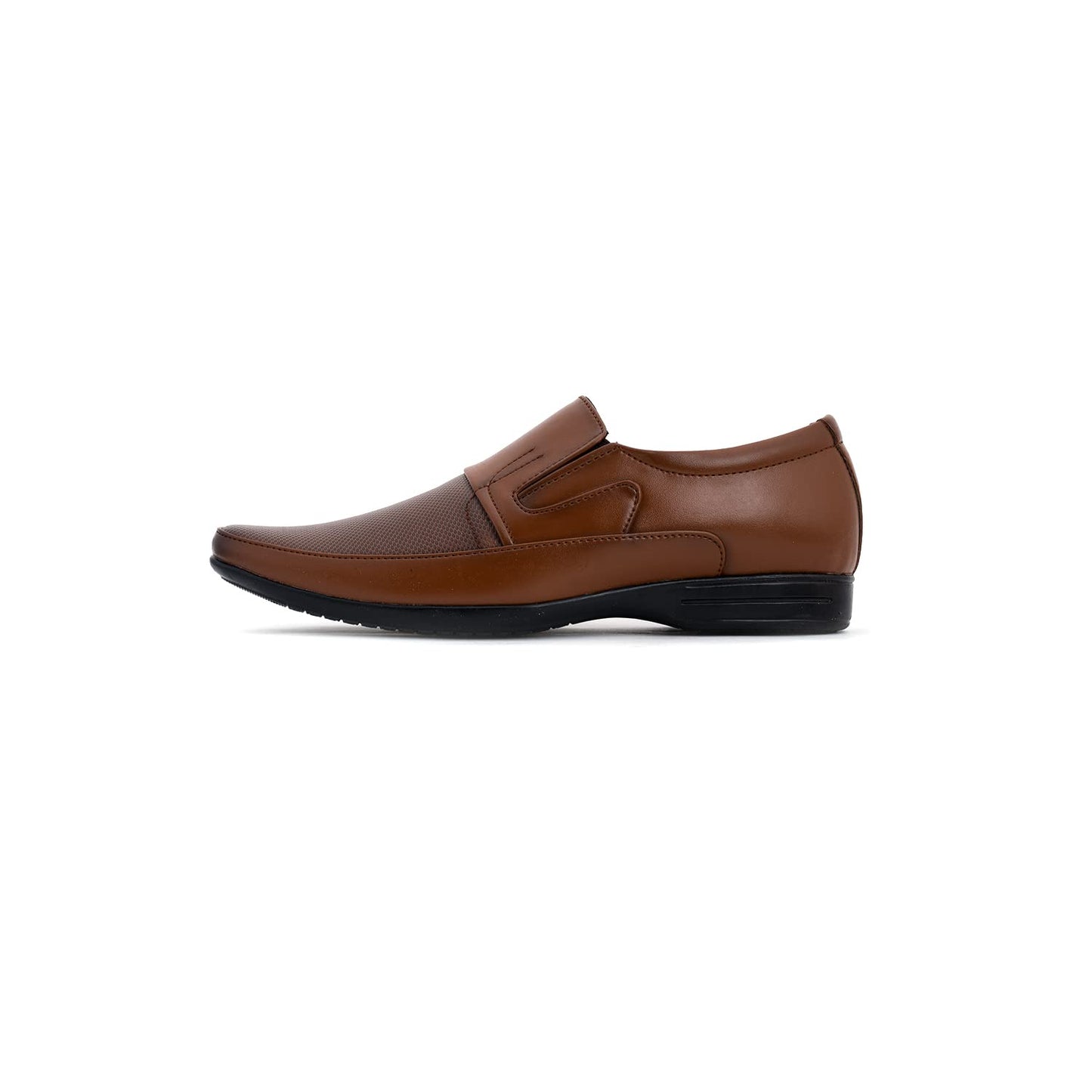 Khadim's Synthetic Leather PVC Sole Embossing Tan Office Wear Formal Shoe for Men Size 10