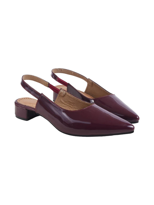 Shoetopia Solid Pointed Toe Cherry Pumps for Women & Girls /EU40