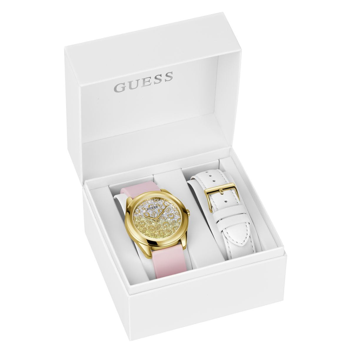 GUESS Leather Analog Multicolor Dial Women's Watch-U1416L3M, Band_Pink