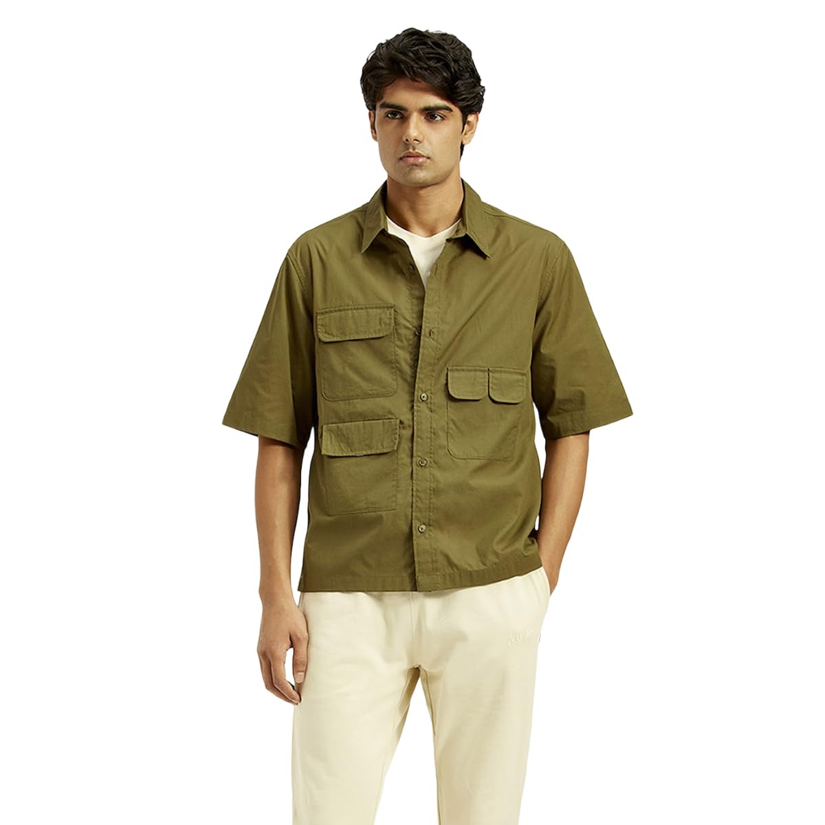 Levi's Men's Loose Fit Shirt (0056W-0000_Green