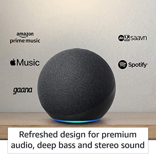 Amazon Echo (4th Gen) | Premium sound powered by Dolby and Alexa (Black)