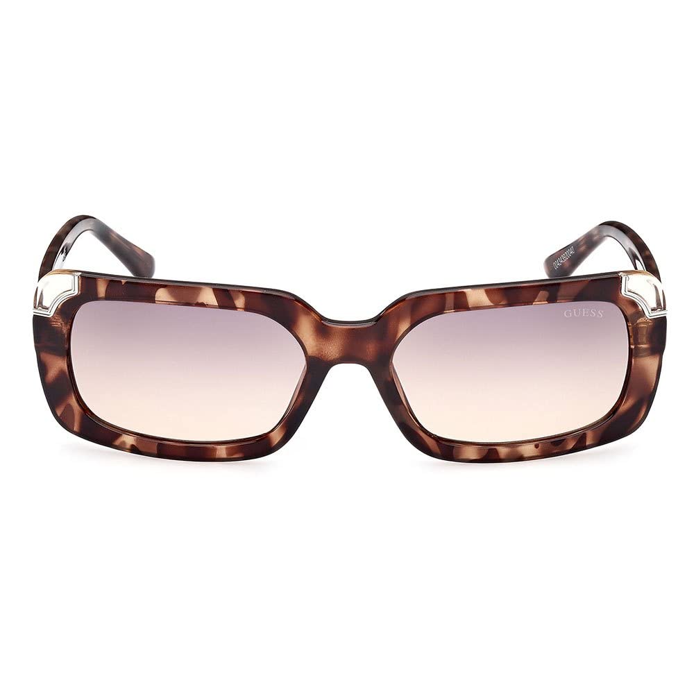 Guess Gu7841@5956B#, Havana/Other Rectangular Non-Polarized Sunglasses, Women's Regular, Havana/Other,Large, Brown