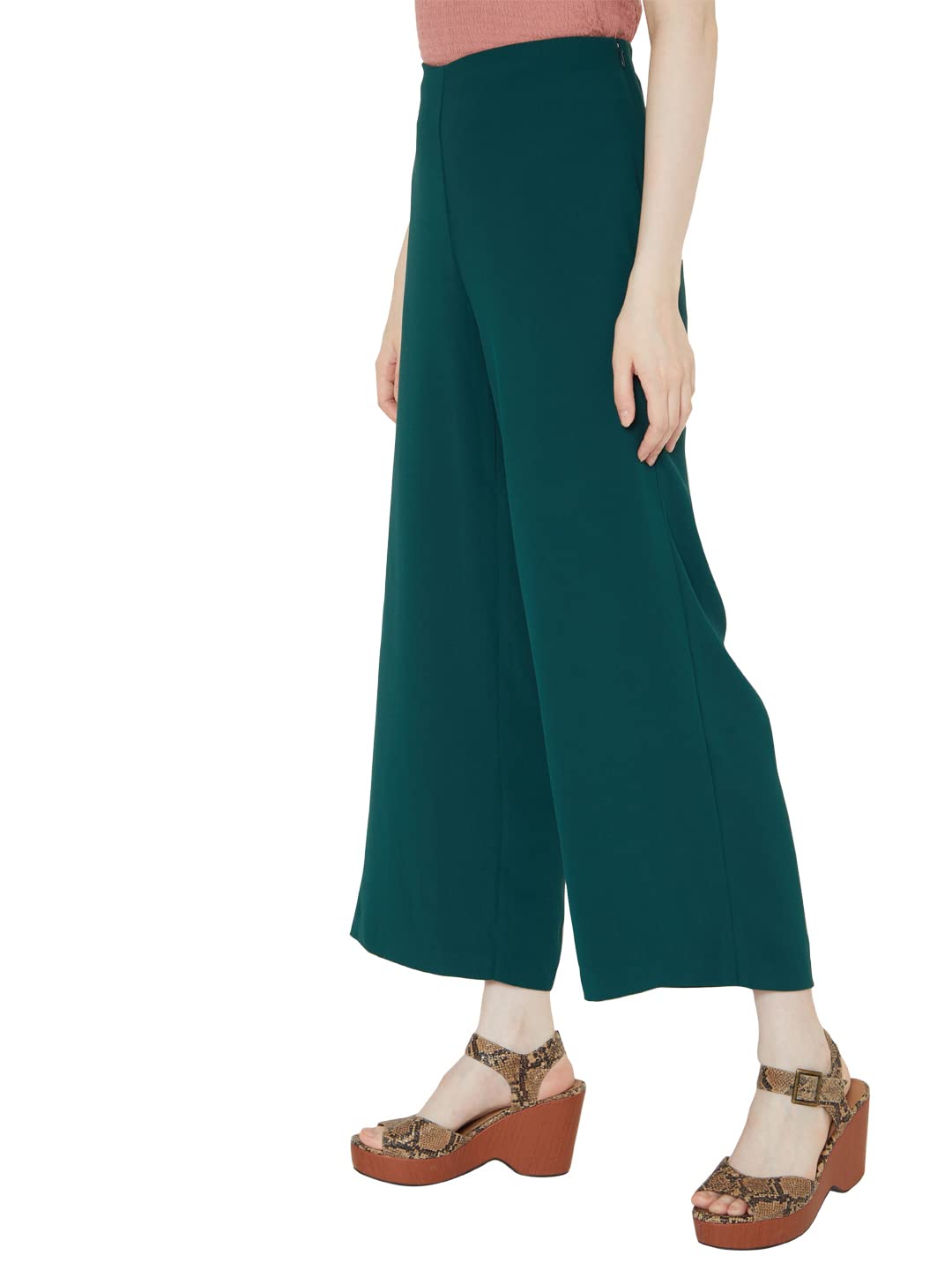 VERO MODA Women's Regular Pants (255486302-Ponderosa Pine_Ponderosa L)