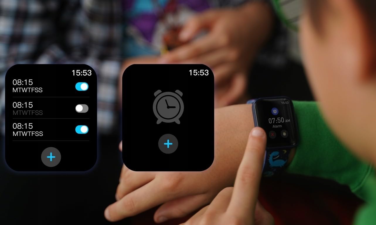 WatchOut Champion Kids SmartWatch with Habit Building, Heart Rate, Water Reminder, Curved Sceen, Waterproof, Activity Track, School Mode, Best Gift, Boys, Girls, Age 3-17, SharkTank Fame (Cosmic Blue)