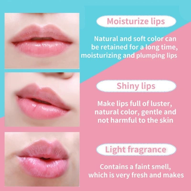 Komoko Moisturizing And Hydrating Cute Heart Shaped Lip Gloss Tint For Women/Girls | Long Lasting & Easy to Use | Nourishing Natural Lips & Cheek Tint (Pack of 3)