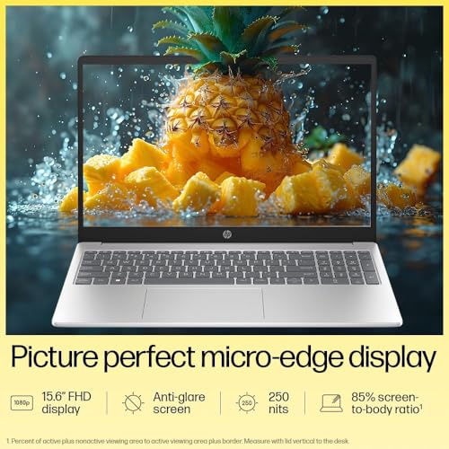 HP 15, 13th Gen Intel Core i5-1334U, (16GB DDR4,512GB SSD) Anti-Glare, Micro-Edge, FHD, 15.6''/39.6cm, Win11 Home, M365 Basic(1yr)* Office24, Silver, 1.59kg, Intel® Graphics, Camera w/Shutter Laptop