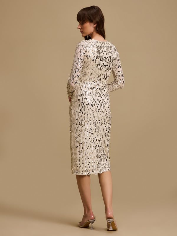 Kazo Spears Midi Dress for Women Off-White