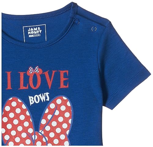 Amazon Brand - Jam & Honey Baby Girls Disney T-Shirt + Jogger 2 Piece Clothing Set||100% Cotton Playful Prints