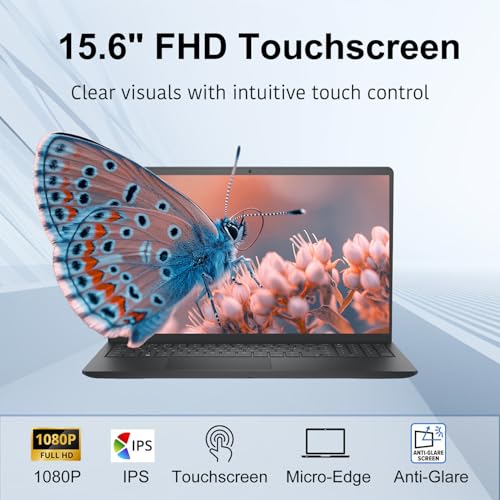 Dell 15.6" FHD Touchscreen Laptop | 13th Gen Intel Core i5-1334U | 16GB RAM | 512GB PCIe SSD | Wi-Fi 6 | 1080p Webcam | Copilot AI | HDMI | Business & Study Ready | Windows 11