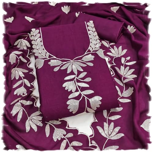 Leeli Peeri Designer Women's Vichitra Silk With Sequence Embroidery Work Unstitched Dress Material