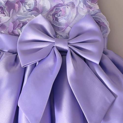 Hopscotch Girls Floral Applique Party Dress in Lavender Color for Age (2-3 Years)
