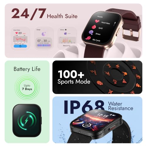 Titan ZEAL 2.0 Smartwatch with 1.85” AMOLED Display,60Hz Refresh Rate,Infinite AI Watch Faces,AI Chat,AI Voice assistant,Smart Hydration,Multiple Menu Styles,QR Hub,100+ Multisports,BT Calling- Green